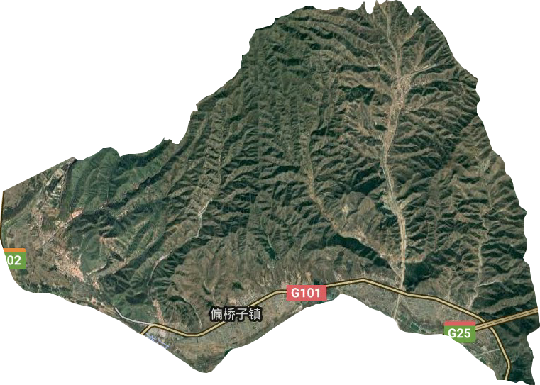 偏橋子鎮衛星圖