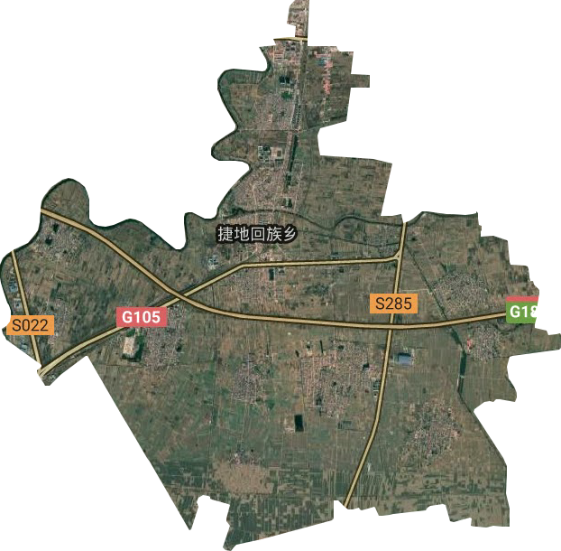 捷地回族鄉衛星圖
