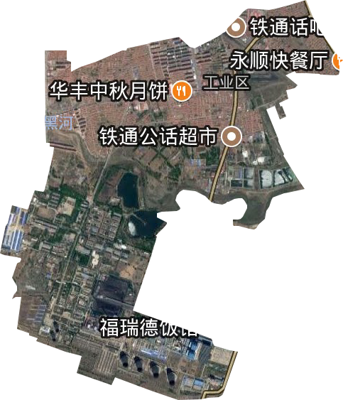 工業區街道衛星圖