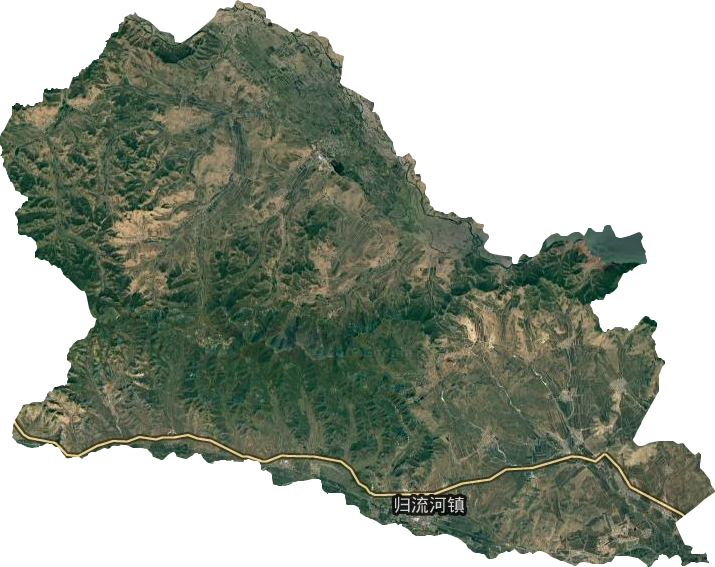 歸流河鎮衛星圖