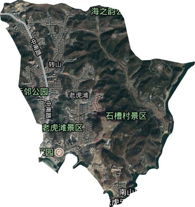老虎灘街道衛星圖