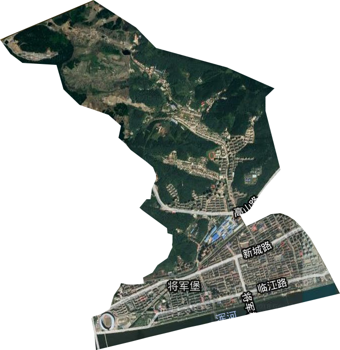 將軍堡街道衛星圖