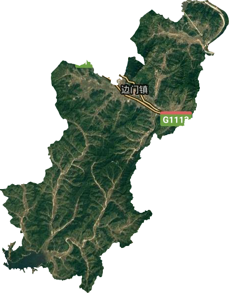 邊門鎮衛星圖