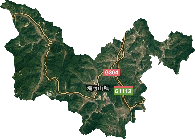 雞冠山鎮衛星圖