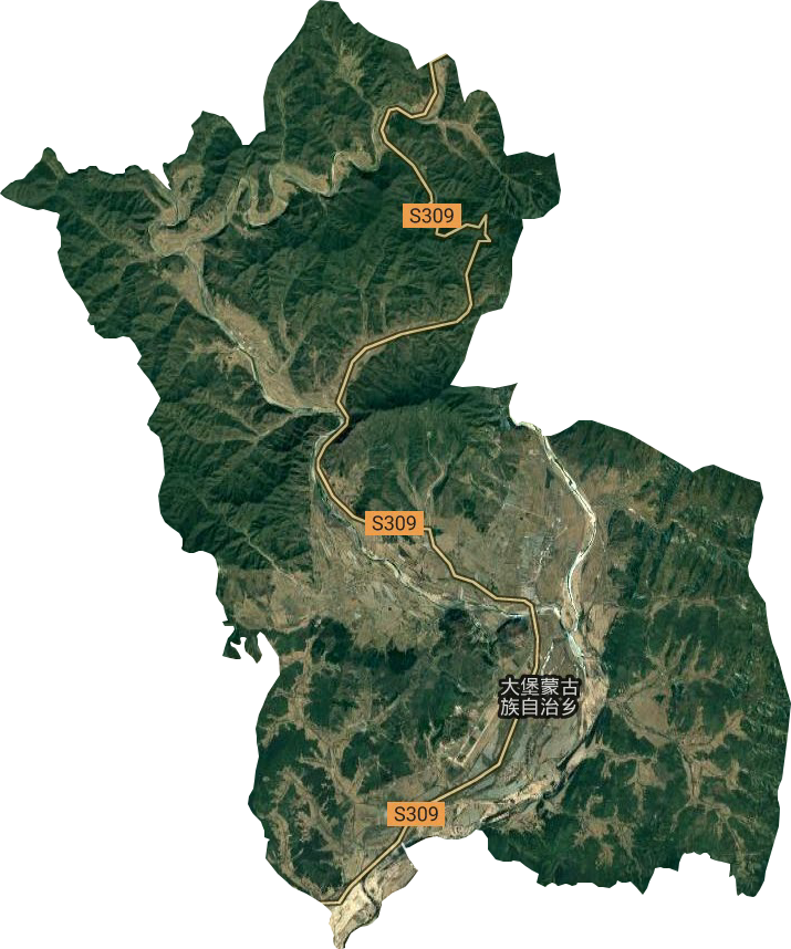 大堡蒙古族鄉衛星圖