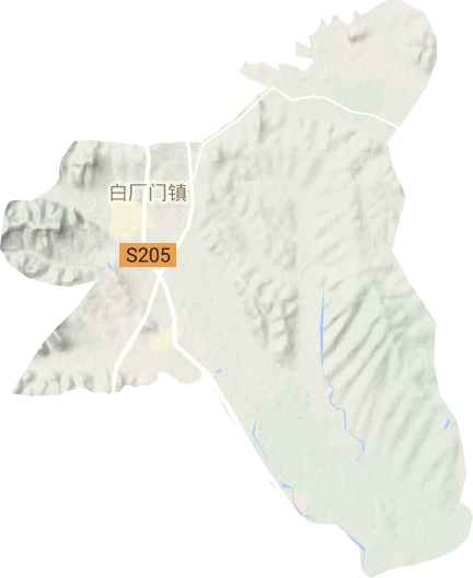 白廠門鎮地形圖