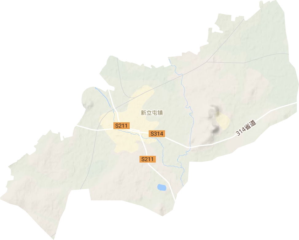新立屯鎮(zhèn)地形圖