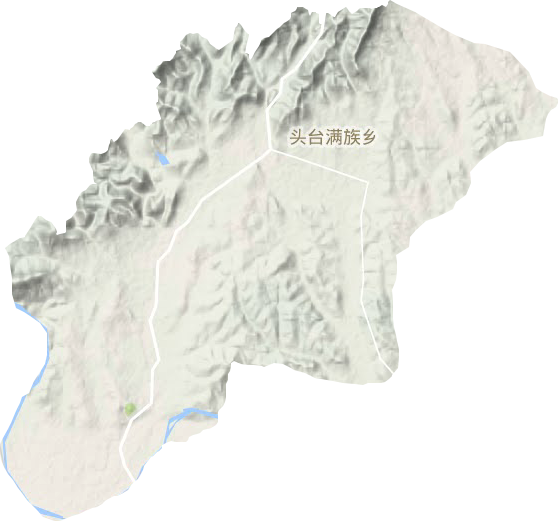 頭臺滿族鎮地形圖