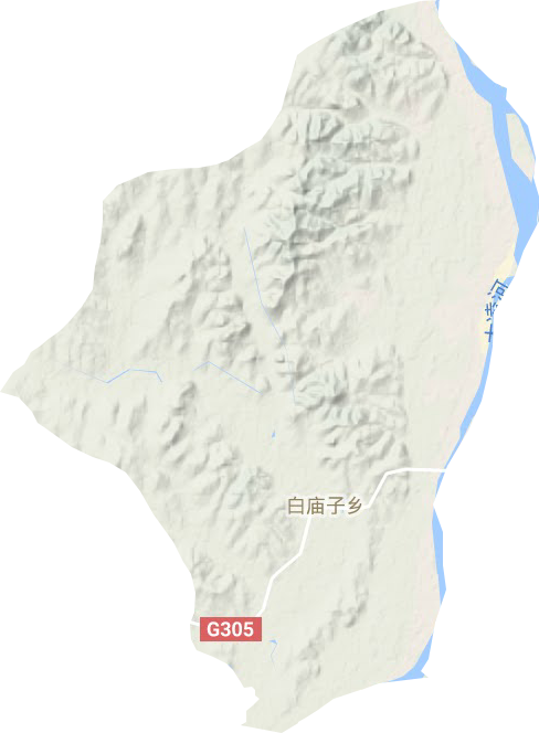 白廟子鄉(xiāng)地形圖