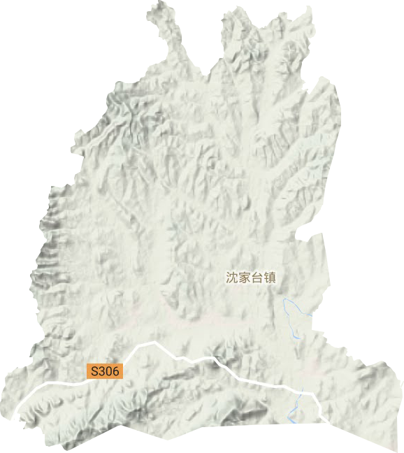 沈家臺鎮地形圖