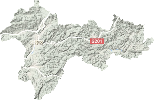 江源區(qū)地形圖