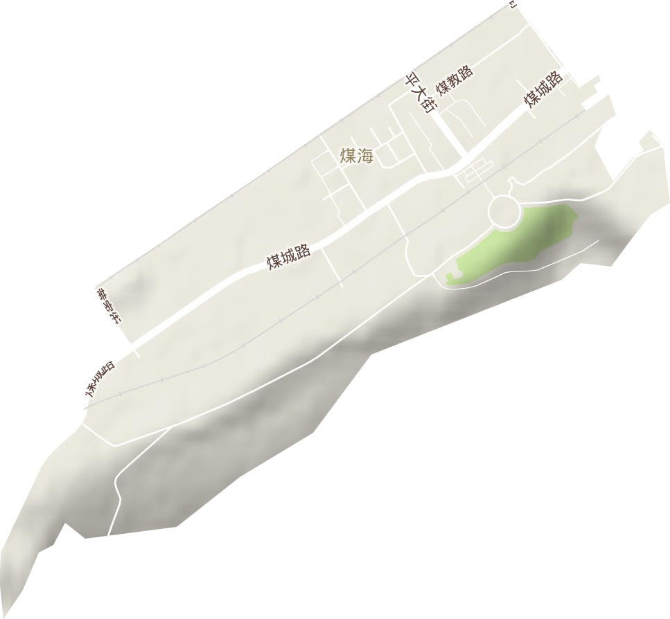 煤海街道地形圖