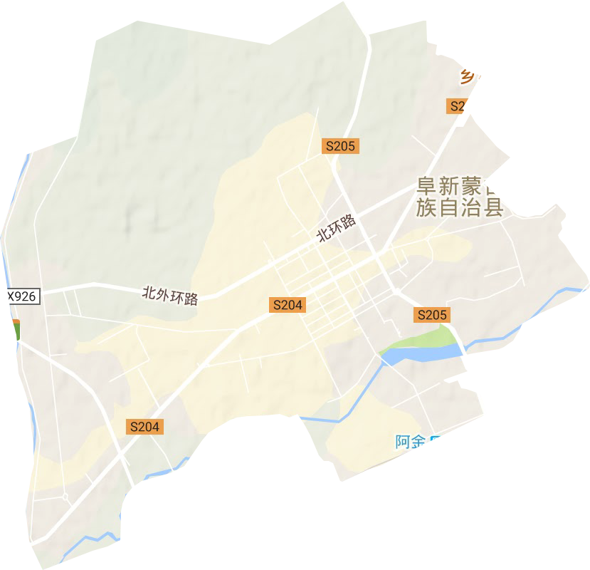 城區街道地形圖