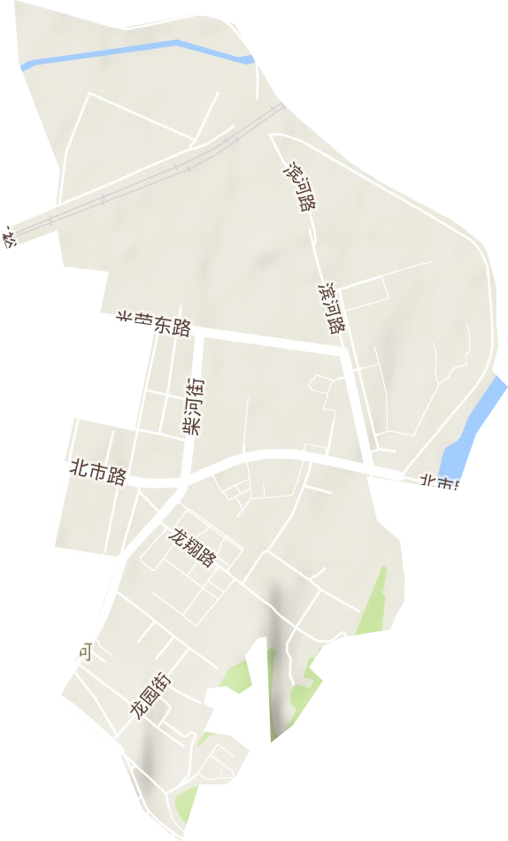 柴河街道地形圖