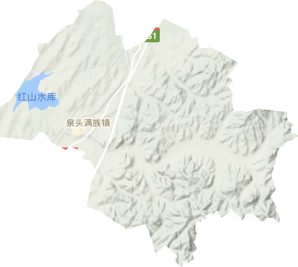 泉頭鎮地形圖