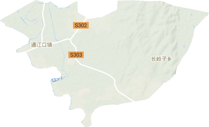 通江口鎮地形圖