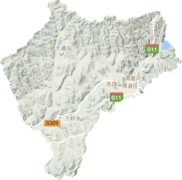 滴道區(qū)地形圖