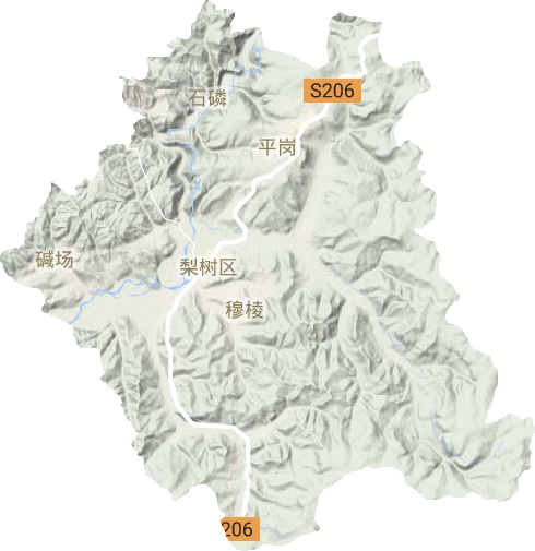 梨樹區(qū)地形圖