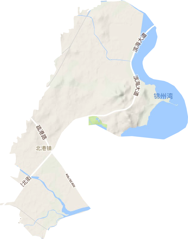 北港街道地形圖