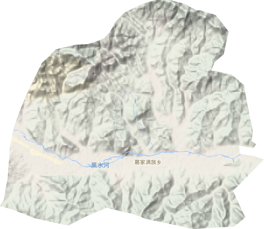 葛家滿族鄉地形圖