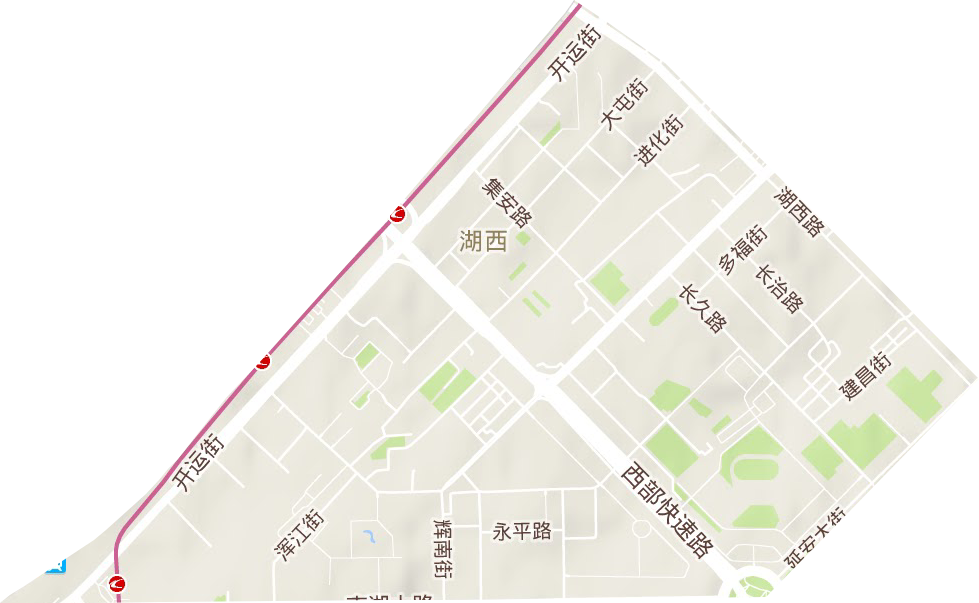 湖西街道地形圖