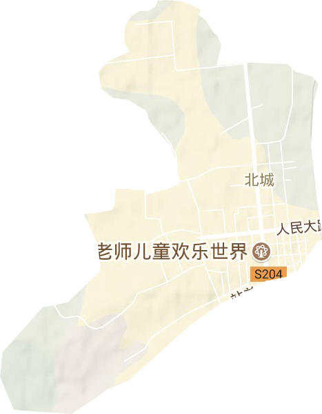 北城街道地形圖
