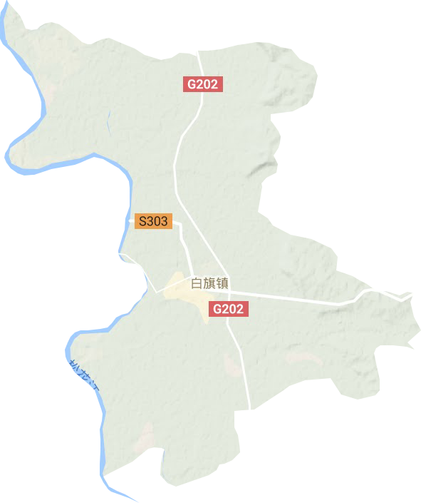 白旗鎮地形圖