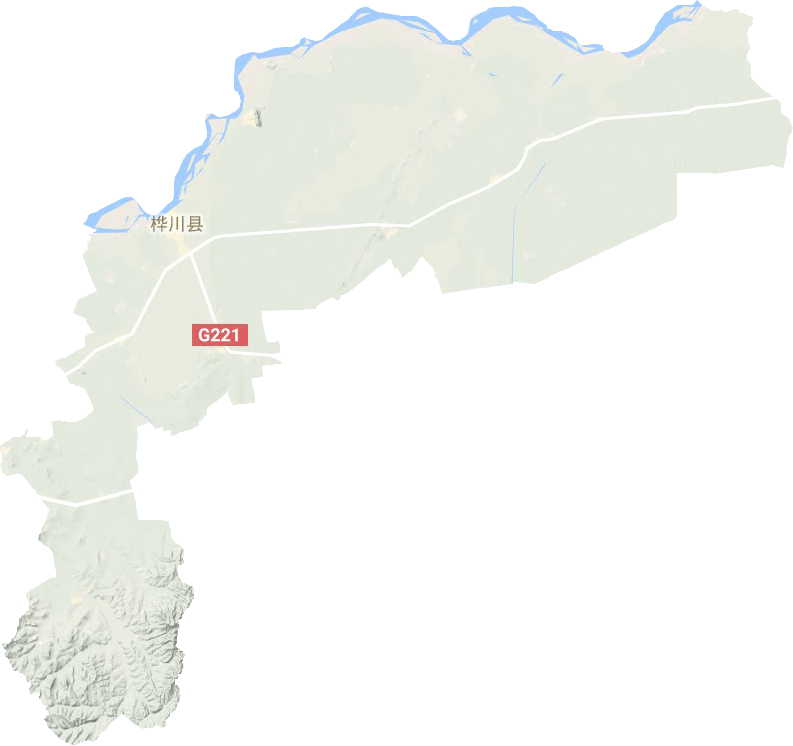 樺川縣地形圖