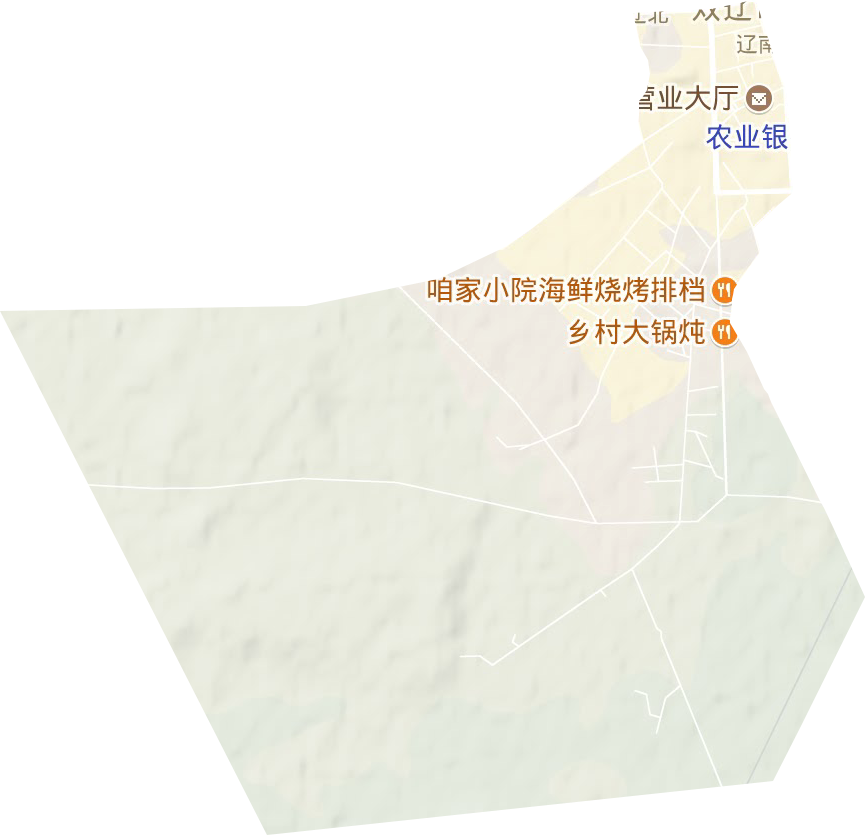遼南街道地形圖