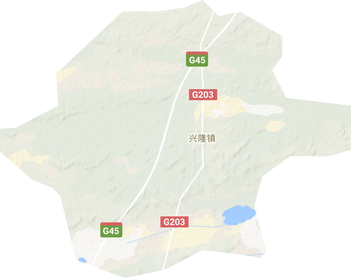 興隆鎮地形圖