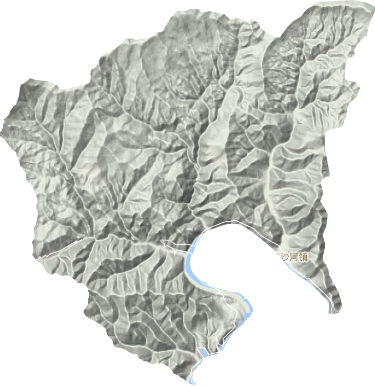 葦沙河鎮(zhèn)地形圖