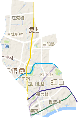 虹口區(qū)地形圖