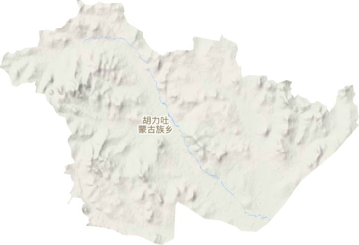 胡力吐蒙古族鄉地形圖