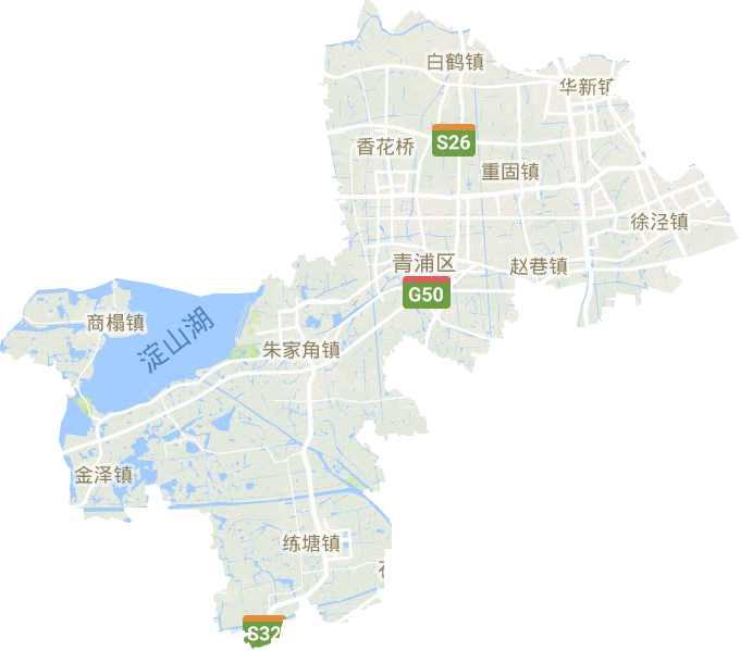 青浦區地形圖