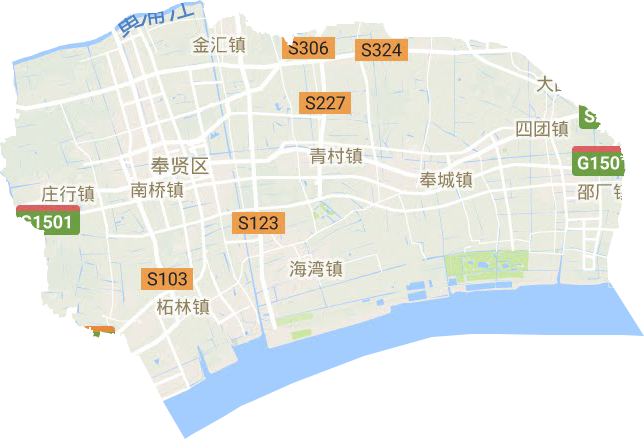 奉賢區地形圖