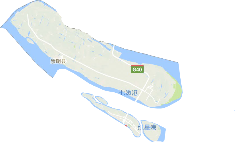 崇明區地形圖