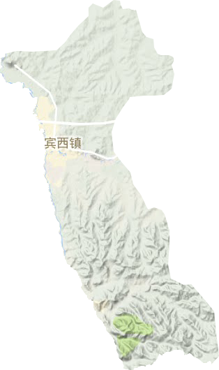 賓西鎮地形圖