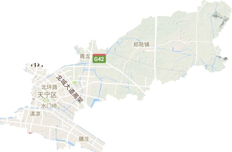 天寧區地形圖
