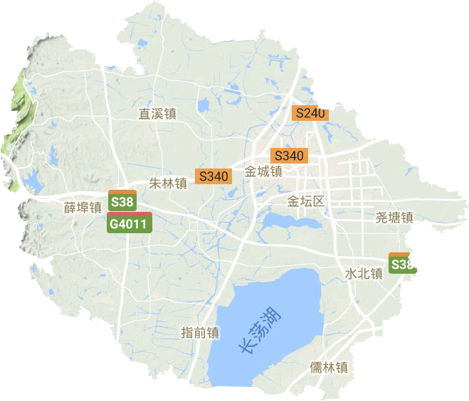金壇區地形圖