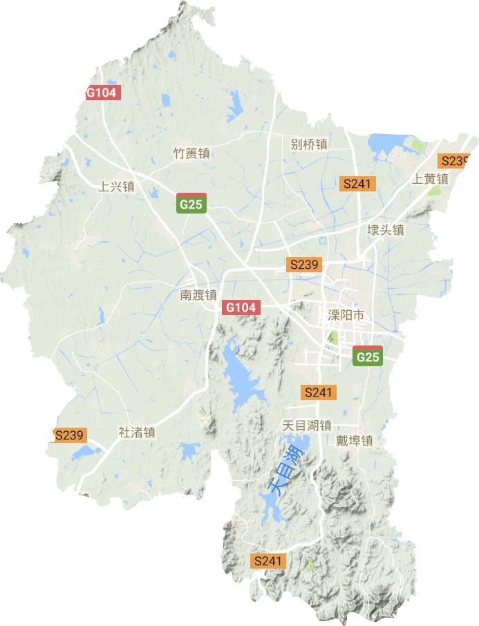 溧陽市地形圖