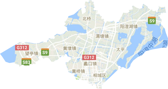 相城區(qū)地形圖