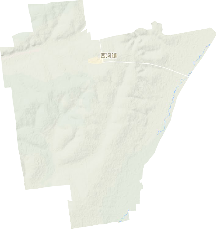 西河鎮(zhèn)地形圖