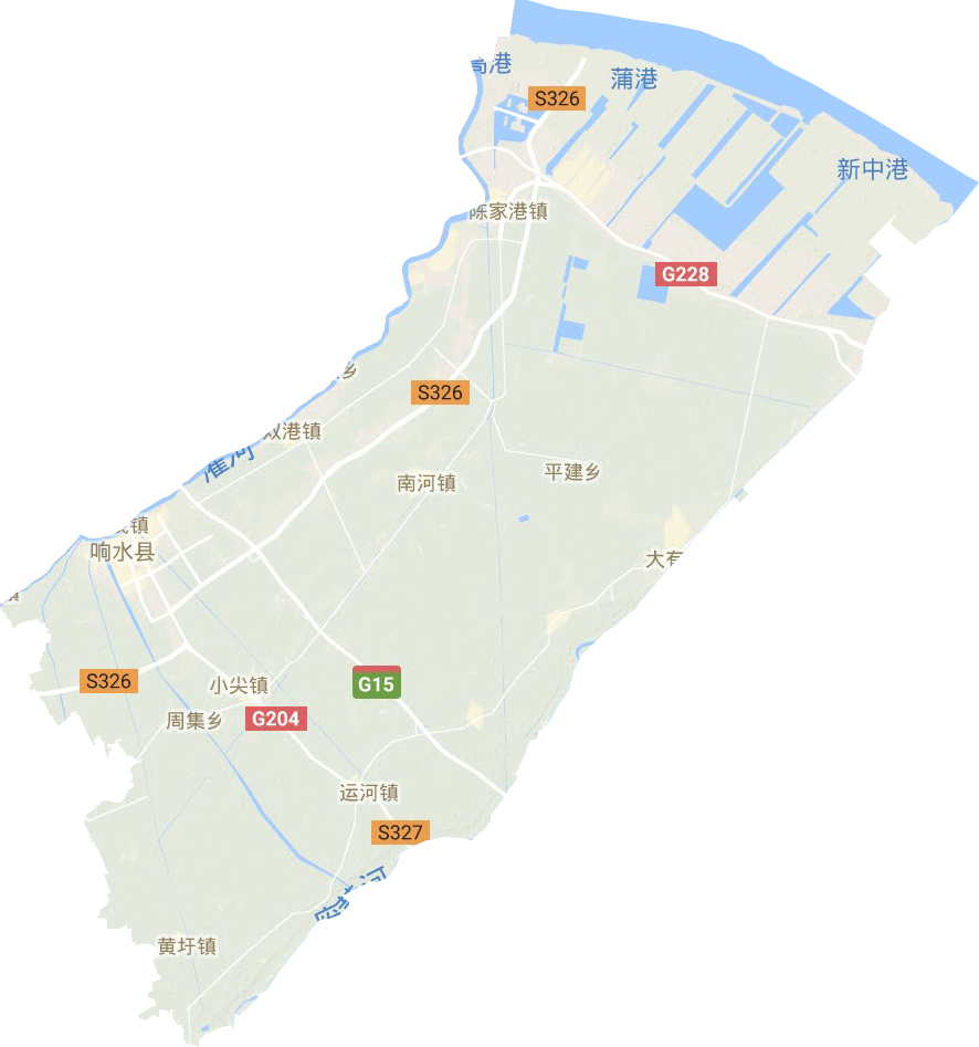 響水縣地形圖