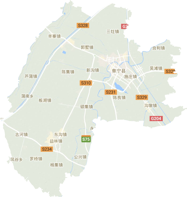 阜寧縣地形圖