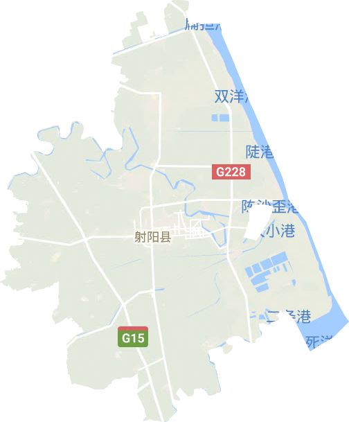 射陽(yáng)縣地形圖