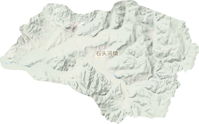 石頭河子鎮地形圖
