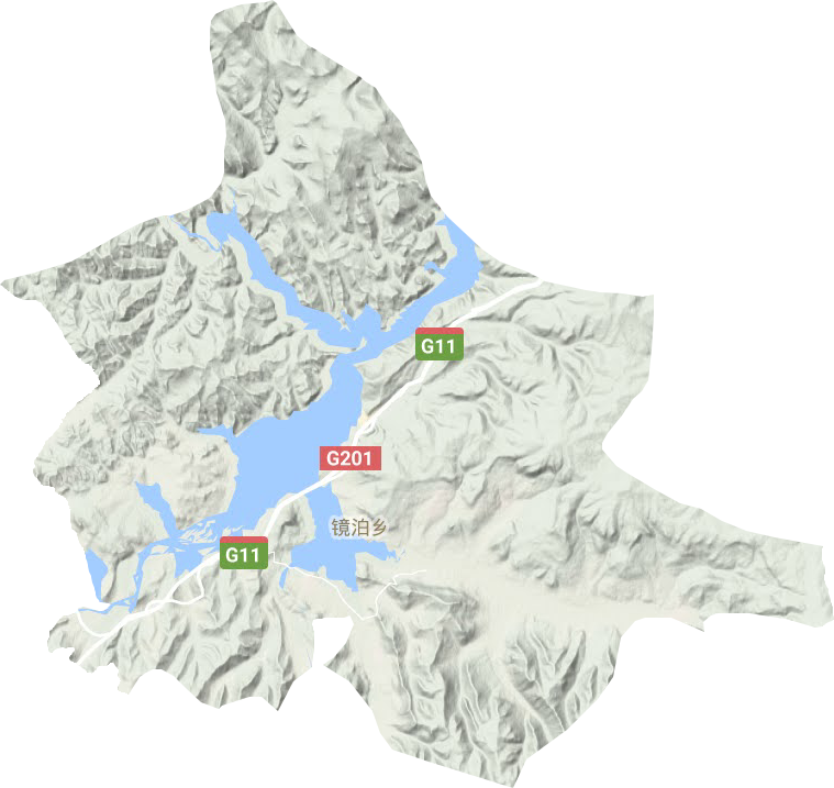 鏡泊鄉地形圖