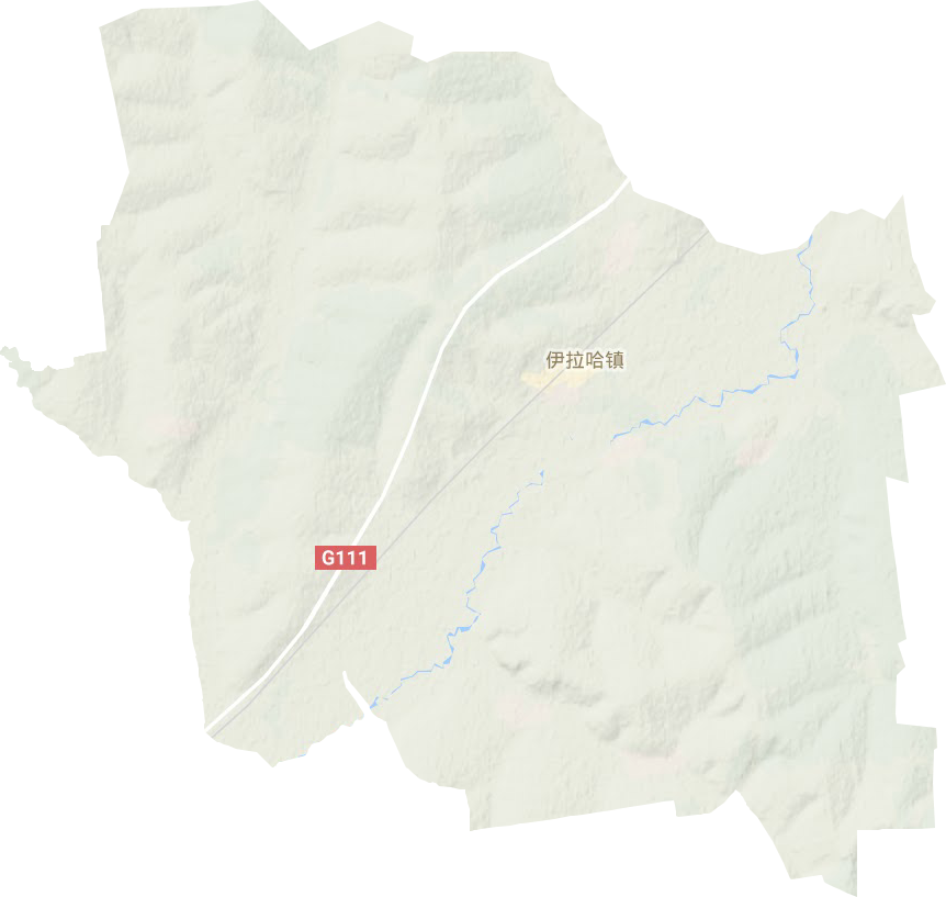 伊拉哈鎮地形圖