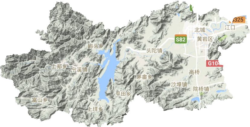 黃巖區(qū)地形圖