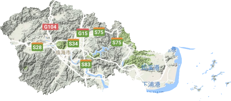 臨海市地形圖